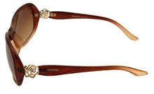 Load image into Gallery viewer, Ellen Tracy Women's Crystal Brown Plastic Rectangle Sunglass ET554. 1