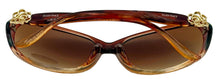 Load image into Gallery viewer, Ellen Tracy Women's Crystal Brown Plastic Rectangle Sunglass ET554. 1