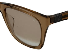 Load image into Gallery viewer, John Varvatos Mens Crystal Brown Plastic Sqaure Sunglass Gradient Lens V515
