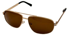 Load image into Gallery viewer, Guess Sunglass Mens Gold Metal Aviator, Smoke Brown Lens GF0244. 32E
