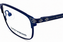Load image into Gallery viewer, Lucky Brand Big Kids Ophthalmic Eyeglass Rectangle Blue Metal D802 50mm