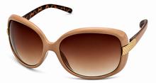 Load image into Gallery viewer, Esprit Womens Sunglass Light Brown Plastic Rectangle, Gradient Lens ET19261 565
