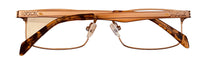 Load image into Gallery viewer, TONY HAWK Mens Light Brown Rectangle Metal Eyewear Frame 507 1 53mm