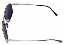 Load image into Gallery viewer, John Varvatos Mens Silver Rectangle Metal Aviator Sunglass V548