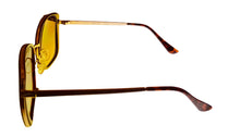Load image into Gallery viewer, Kenneth Cole Reaction Womens Tortoise Gold Square Sunglass KC1396. 52F