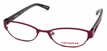 Load image into Gallery viewer, Converse Big Kids Eyeglass Soft Rectangle Metal Frame Gizmo Burgundy. 47mm