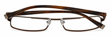Load image into Gallery viewer, John Varvatos Mens Brown Rectangle Metal Eyewear Frame V125. 52mm