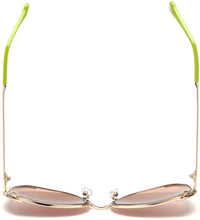 Load image into Gallery viewer, Lucky Brand Nose Guard Unisex Square Oversized Fashion Sunglasses, Gold