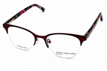 Load image into Gallery viewer, Jones New York Womens Rimless Oval Burgundy Metal Eyewear Frame. J145 48mm