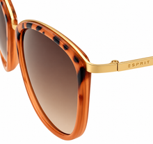 Load image into Gallery viewer, Esprit Sunglass Womens Tortoise Brown Square Plastic Fashion Wrap 39073. 515