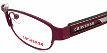 Load image into Gallery viewer, Converse Big Kids Eyeglass Soft Rectangle Metal Frame Gizmo Burgundy. 47mm