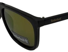 Load image into Gallery viewer, Timberland Mens Rectangle Shiny Black Plastic Sunglass TB7216. 1U