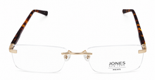 Load image into Gallery viewer, Jones New York Mens Gold Rimless Rectangle Eyewear Frame, J364 57mm