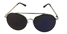 Load image into Gallery viewer, Kenneth Cole REACTION Mens Round Silver Metal Blue Flash Lens, KC1313 10X