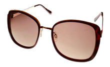 Load image into Gallery viewer, Kenneth Cole Reaction Womens Tortoise Gold Square Sunglass KC1396. 52F