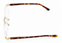 Load image into Gallery viewer, Jones New York Mens Gold Rimless Rectangle Eyewear Frame, J364 57mm