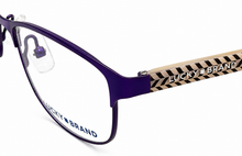 Load image into Gallery viewer, Lucky Mens Ophthalmic Soft Rectangle Metal Frame. D503 Purple. 53mm