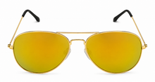Load image into Gallery viewer, Tony Hawk Mens Sunglass Classic Gold Metal Aviator, Yellow Mirror Lens TH47 3