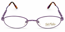 Load image into Gallery viewer, Bob Mackie Violet Soft Oval Eyewear Stainless Steel Metal Frame, BM 818 50mm