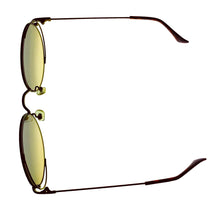 Load image into Gallery viewer, Lucky Brand Womens Brown Round Metal Sunglass, Brown Gradient Lens D2003