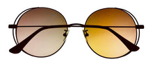 Load image into Gallery viewer, Lucky Brand Womens Brown Round Metal Sunglass, Brown Gradient Lens D2003