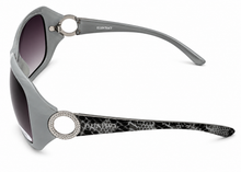 Load image into Gallery viewer, Ellen Tracy Womens Sunglass Blue Plastic Rectangle Smoke Gradient Lens ET514 3