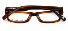 Load image into Gallery viewer, Lucky Big Kids Ophthalmic Rectangle Brown Horn Plastic Frame. D804 46mm