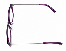 Load image into Gallery viewer, Jones New York Men's Purple Rectangle Plastic Reading Glass J773. 56mm 2.5X