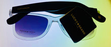 Load image into Gallery viewer, Lucky Brand Mens Clear Plastic Square Sunglass, Gradient Lens Campbell