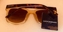 Load image into Gallery viewer, Lucky Brand Womens Plastic Taupe Large Square Sunglass, Gradient Lens D2006