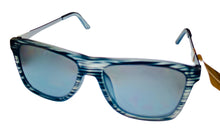 Load image into Gallery viewer, Perry Ellis Mens Sunglass Black Stripe Plastic Square, Flash Lens Lens PE95 1