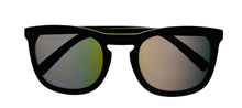 Load image into Gallery viewer, Kenneth Cole Reaction Mens Square Matt Black Sunglass, Blue Flash Lens KC1306 2X