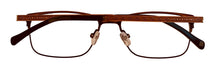 Load image into Gallery viewer, Lucky Brand Mens Ophthalmic Eyeglass Rectangle Brown Metal D802 50mm
