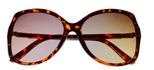 Load image into Gallery viewer, Kenneth Cole Reaction Tortoise Rectangle Womens Plastic Sunglass, KC1408. 52F