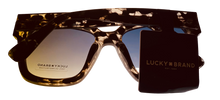 Load image into Gallery viewer, Lucky Brand Unisex Sunglasses Grey Tort Plastic Square Sycamore, Gradient Lens