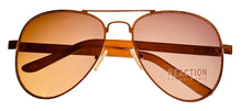 Load image into Gallery viewer, Kenneth Cole Reaction Mens Sunglass Gold Metal Aviator, Gradient Lens KC1302 28F