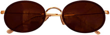 Load image into Gallery viewer, Isaac Mizrahi Womens Gold Black White Oval Metal Sunglass IM31260 BR Isaac Mizrahi
