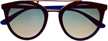 Load image into Gallery viewer, Esprit Womens Blue Round Plastic Sunglass, Blue Beige Lens ET39102 543