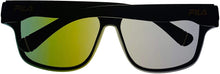 Load image into Gallery viewer, Fila Mens Matte Black Rectangle Plastic Wrap Sunglass, Flash Lens SF9337. U28G Fila