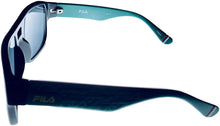 Load image into Gallery viewer, Fila Mens Matte Blue, Silver Single Top Bar Soft Square Sunglass SF9335 0C03