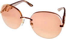 Load image into Gallery viewer, Chopard Women Rose Gold Rimless Round Plastic Sunglass, Gradient Lens SCHB67S Chopard