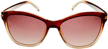 Load image into Gallery viewer, Esprit Womens Brown Fade Plastic Soft Cateye Sunglass ET39117 535