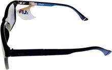 Load image into Gallery viewer, Fila Mens Matte Black Blue Front Rectangle Plastic Sunglass SF9282. Z42 Fila