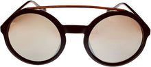Load image into Gallery viewer, Converse Womens Matte Black Plastic Round Sunglass, Silver Flash Lens H086