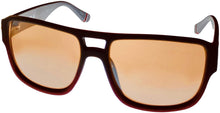 Load image into Gallery viewer, Fila Mens Matte Brown Gradient Rectangle Plastic Wrap Sunglass, Flash Lens SF9344 2ASX Fila