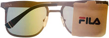 Load image into Gallery viewer, Fila Mens Matte Gunmetal Rectangle Metal Sunglass SF9949 627 Fila