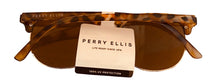 Load image into Gallery viewer, Perry Ellis Mens Sunglass Blonde Tort Plastic Square, Solid Brown Lens PE99 2