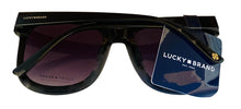 Load image into Gallery viewer, Lucky Brand Womens Plastic Black Large Square Sunglass, Gradient Lens D2006