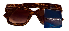 Load image into Gallery viewer, Lucky Brand Unisex Sunglasses Grey Tort Plastic Square Sycamore, Gradient Lens