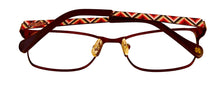 Load image into Gallery viewer, Lucky Brand Mens Red Soft Rectangle Metal Frame Tides 54mm